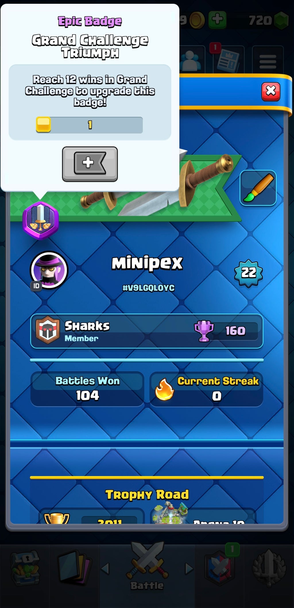 3k Clash Royale Trophy Account