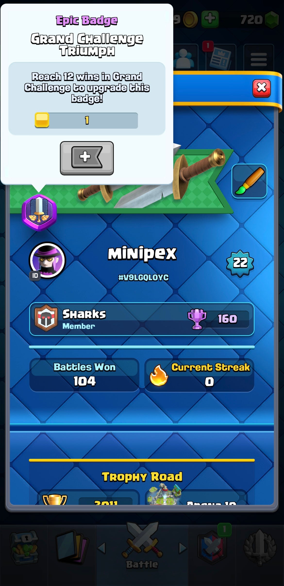 3k Clash Royale Trophy Account