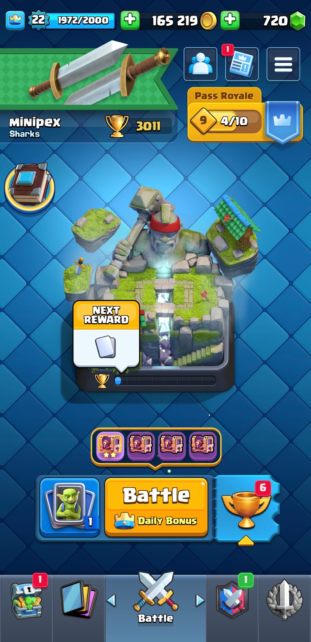 3k Clash Royale Trophy Account