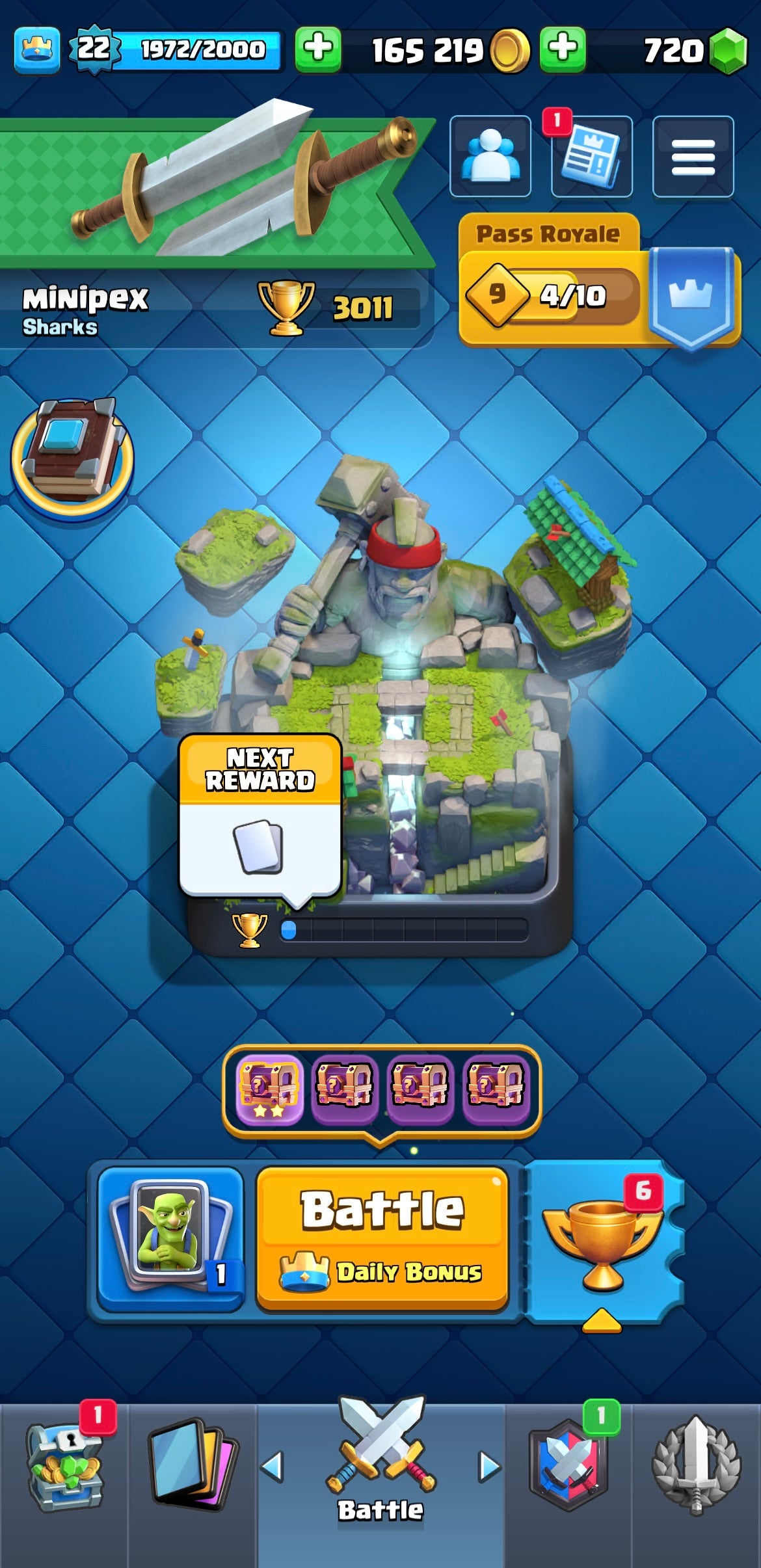 3k Clash Royale Trophy Account