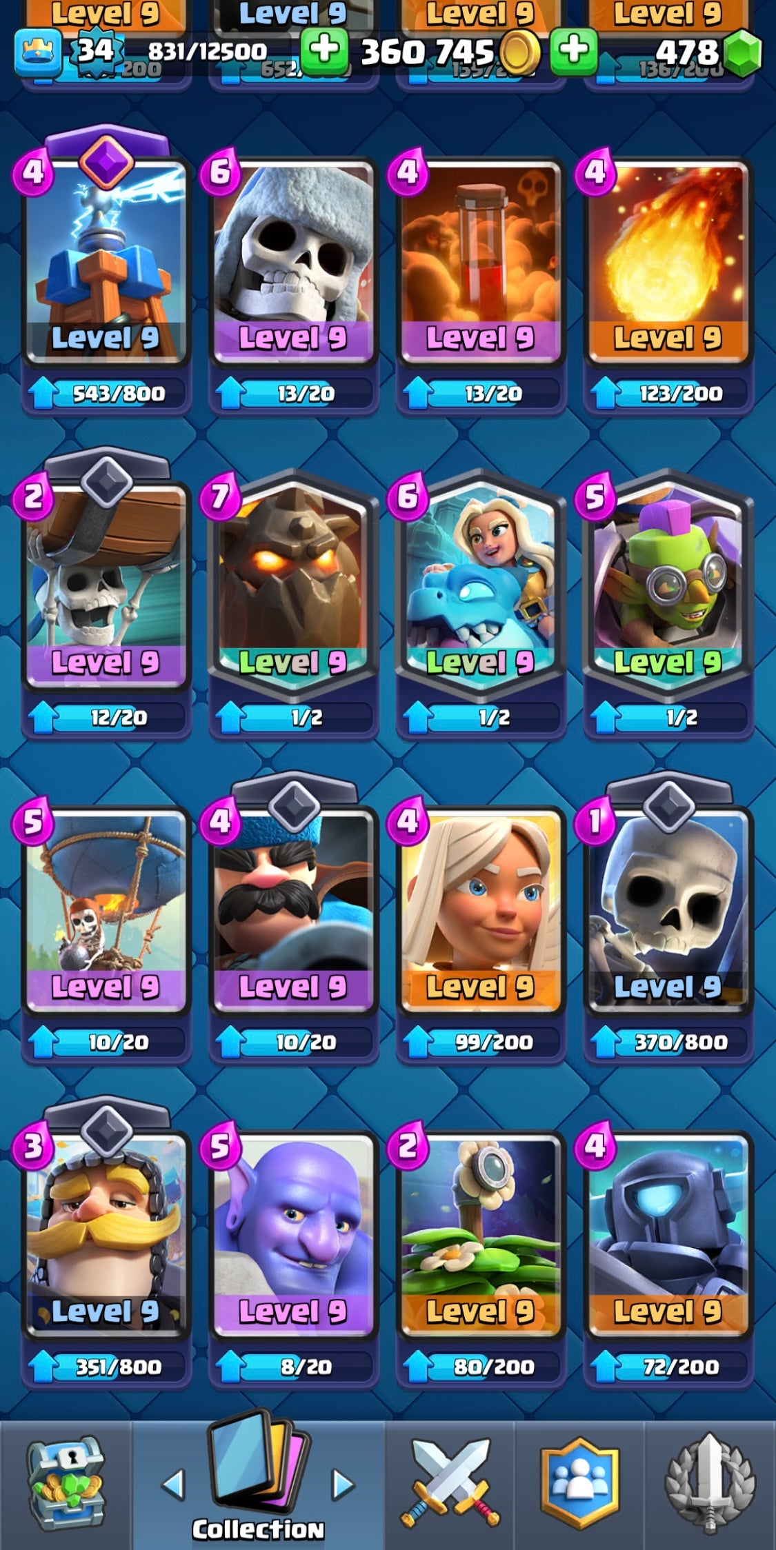6.5k Clash Royale Trophy Account