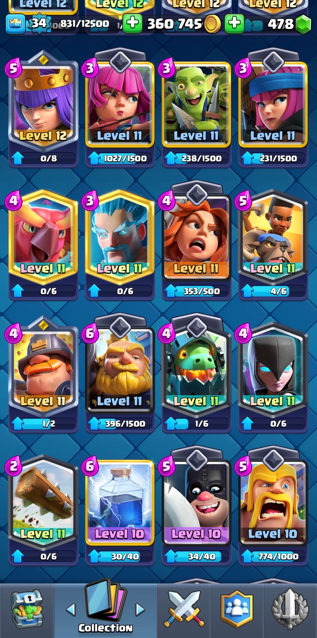 6.5k Clash Royale Trophy Account
