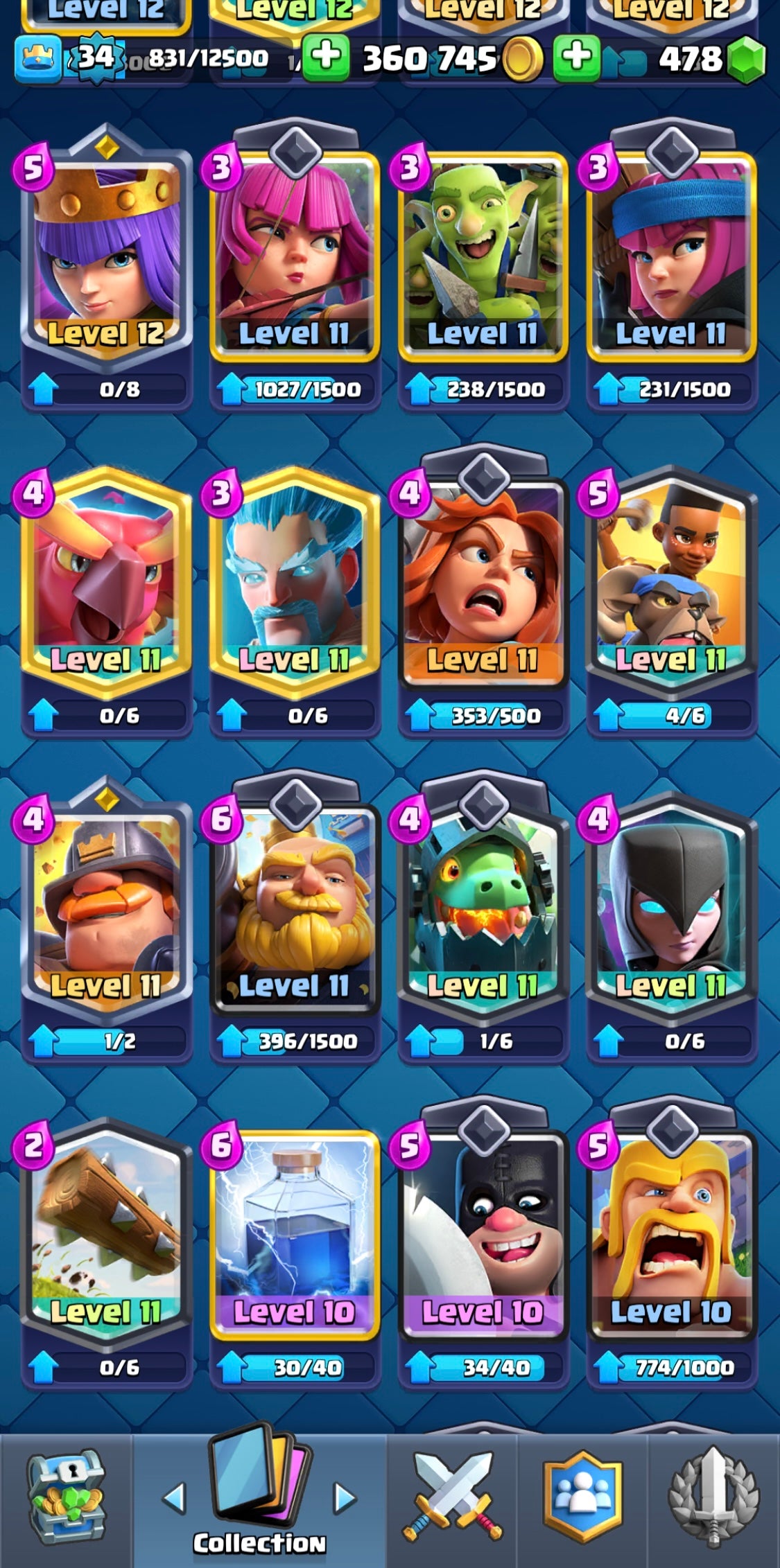 6.5k Clash Royale Trophy Account
