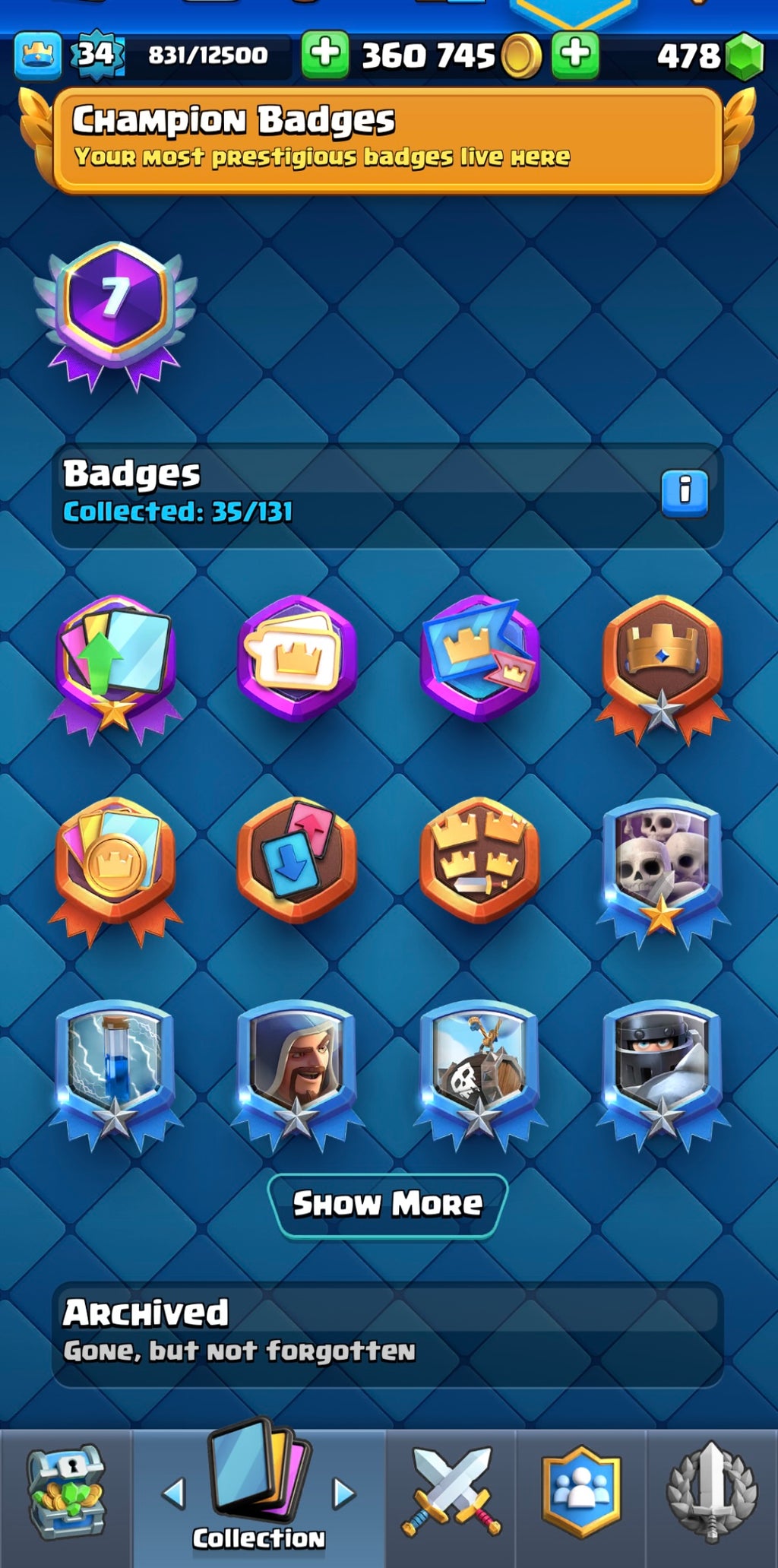 6.5k Clash Royale Trophy Account