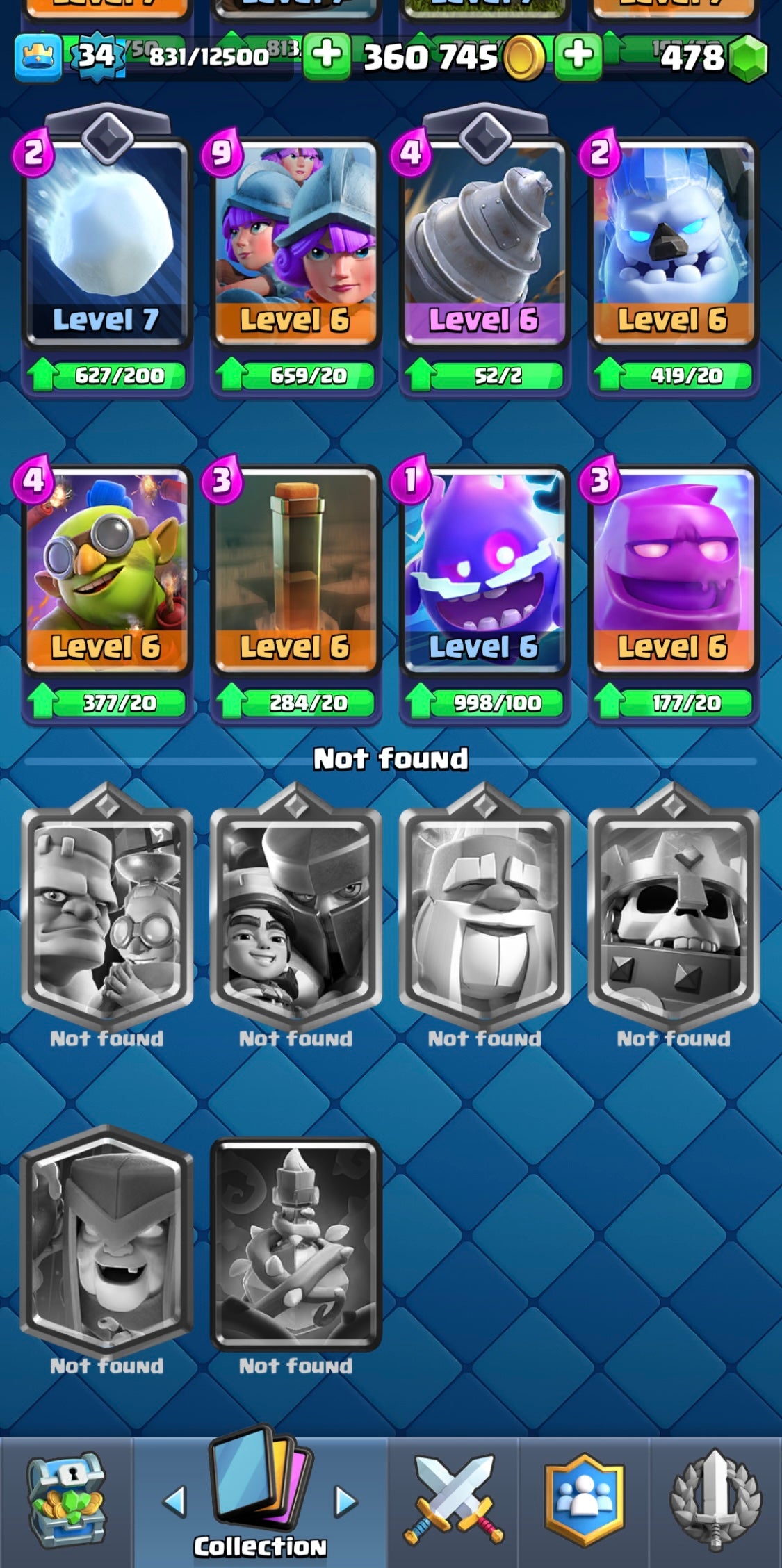 6.5k Clash Royale Trophy Account