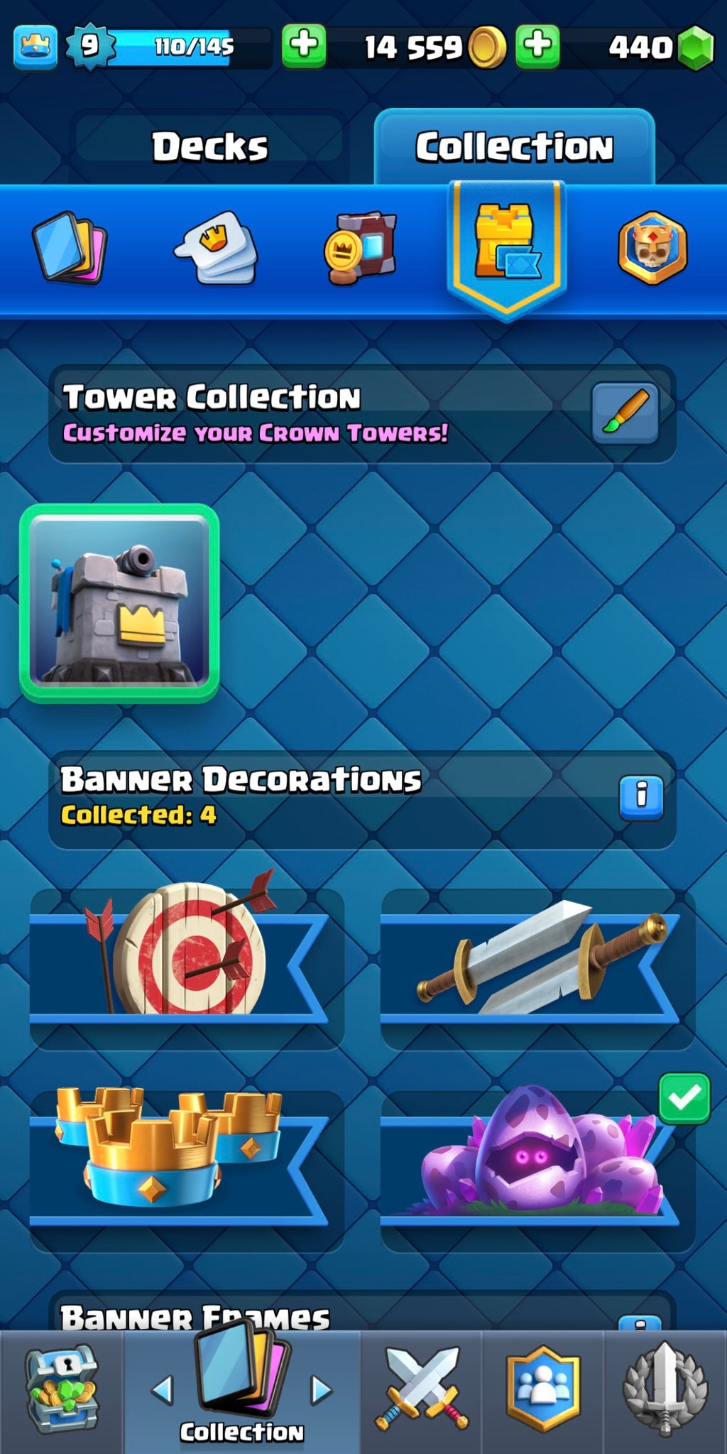 1k Clash Royale Trophy Account